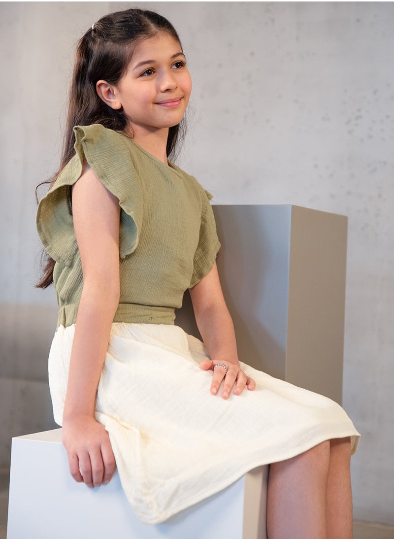 Bunai Bunai Root Collection Peach-colored Skirt SK10-001  - Image 5