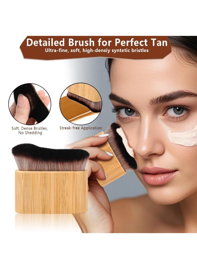 ATRJSZ 4 in 1 Luxury Velvet Tanning Mitt Self Tanning Mitt Applicator Self Tanner Brush Self Tanner Back Applicator Self Tanner Mitt Tanning Brush Tanning Glove - Image 5