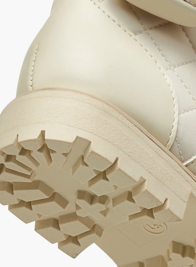 Little Missy Quilted High Cut Boots with Pouch and Zip Closure - Image 5