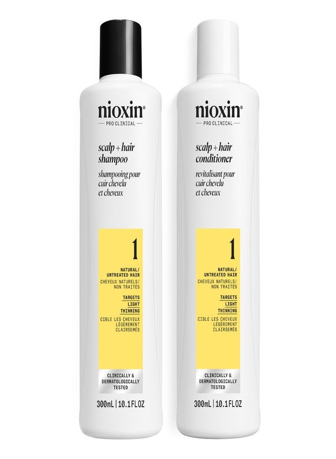 Nioxin Duo Kit | System 1 Scalp + Hair Thickening Shampoo & Conditioner, 10.1 Fl Oz Each | For Natural Hair with Light Thinning - Image 2