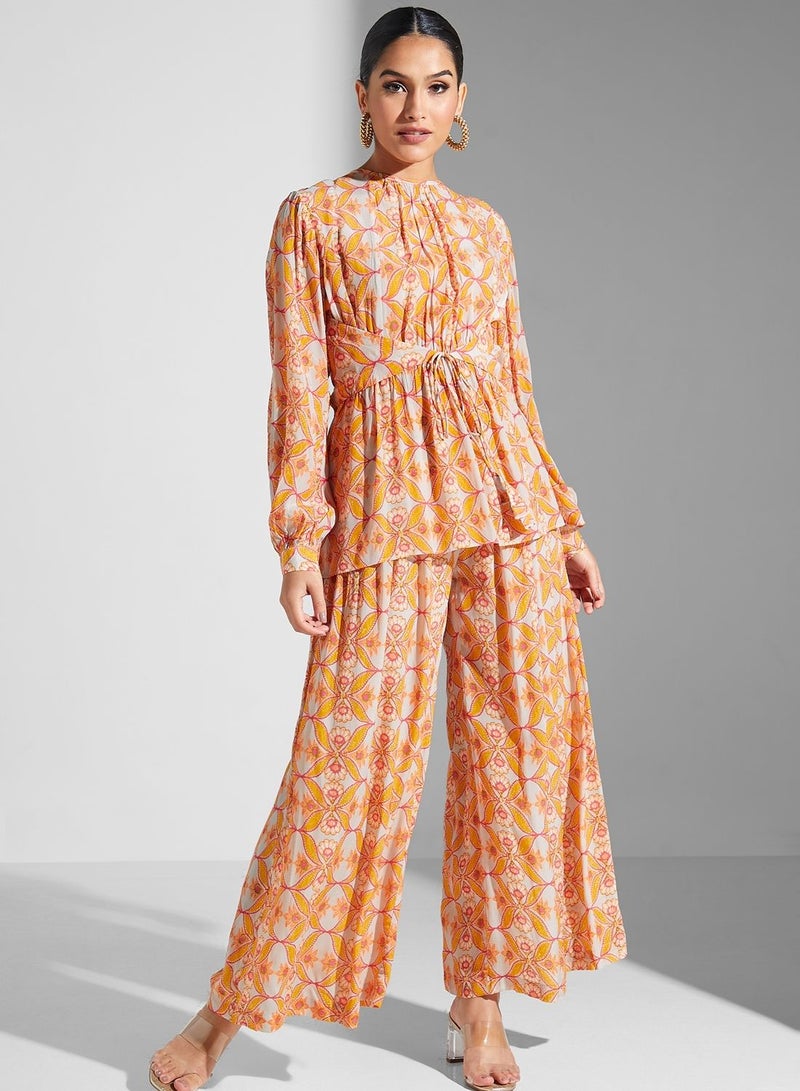 ريتو كومار طقم مطبع (كورتي قصير+ بنطال) - Image 1