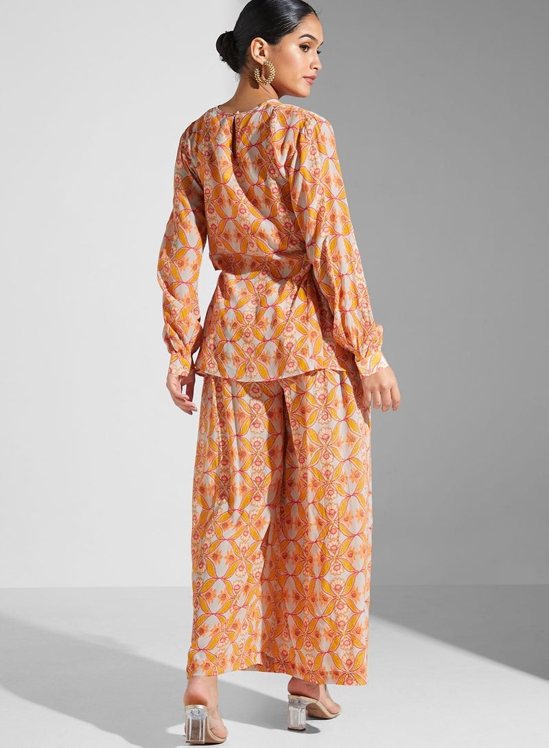 ريتو كومار طقم مطبع (كورتي قصير+ بنطال) - Image 2