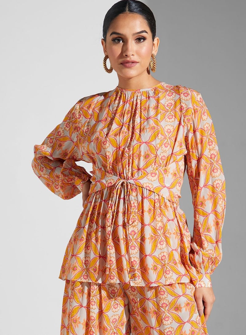 ريتو كومار طقم مطبع (كورتي قصير+ بنطال) - Image 3