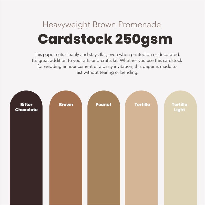 BearBoss Brown Cardstock Paper 8.5x11 50 Sheets, Heavyweight 92lb Cover for Crafts DIY Cards Making - Image 3