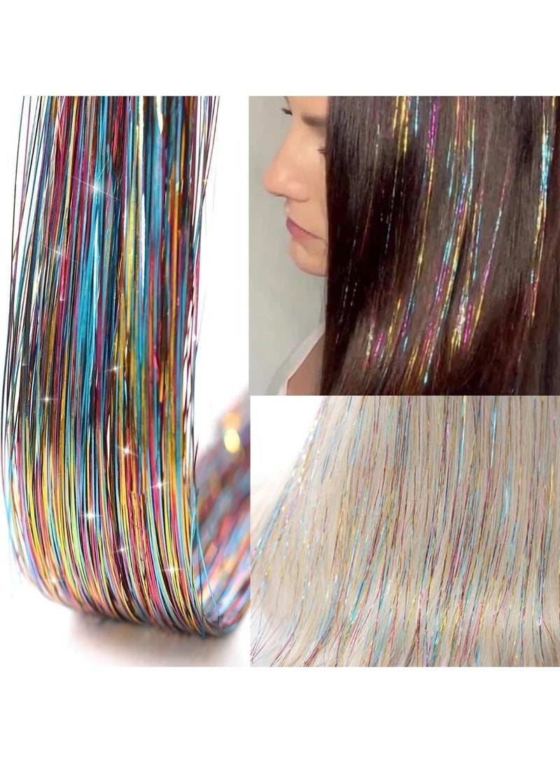 دبوس الشعر 12 قطعة قوس قزح حلية الشعر 23.6 بوصة الجنية دبوس الشعر تناسب النساء والفتيات والأطفال ، عيد الميلاد هالوين السنة الجديدة الطرف ( قوس قزح ) التألق استقبال - Image 2