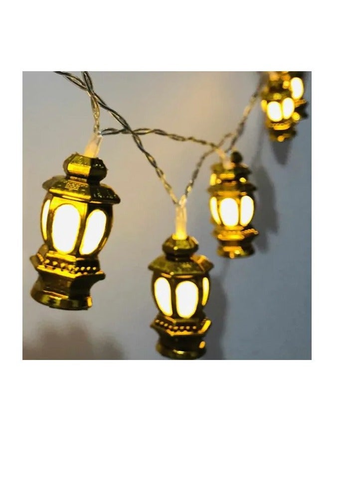 فرع ليد زينه رمضان شكل فانوس دهبي + فضي B-23 - Image 3