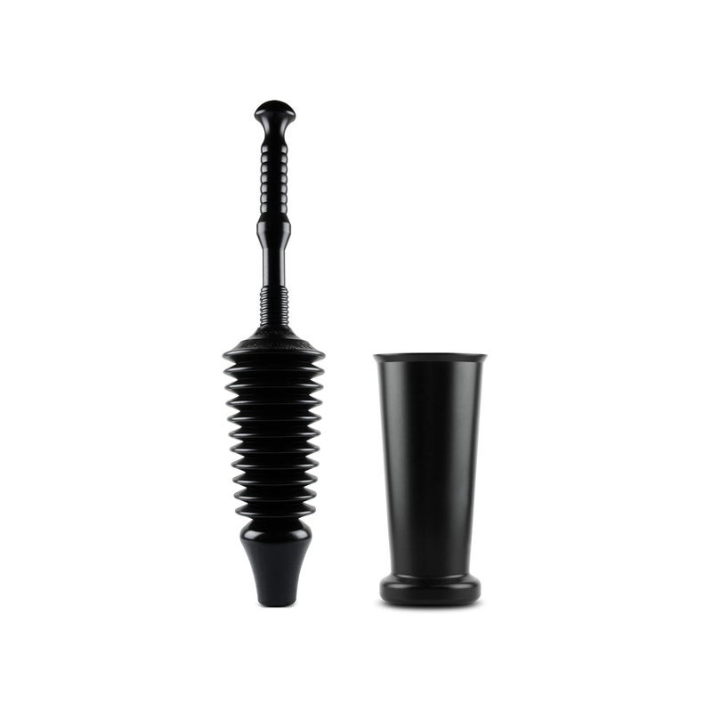 Master Plunger MP1600-TB 1.6 Gallon Low Flush Toilet Plunger with Funnel Nose Design. Tall Bucket included, Black - Image 1