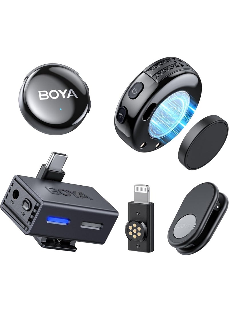 BOYALINK 3 Wireless Lavalier Microphone for iPhone/Android/Camera/PC/Tablets,AI Noise Cancellation, 48kHz/24Bit Studio Sound,APP Control, 984ft 6h Battery for Vlogging Interview(No Charging Case) - Image 1