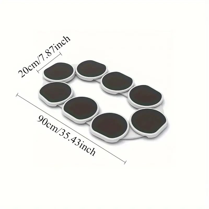 KRLZ KRLZ Lazy Susan Turntable Tabletop Rotating Serving Tray Dining Table Dining Table Rotating Tray Portable Meal Outdoor Dishes Home Long Table Turntable Multifunctional Reusable  - Image 5