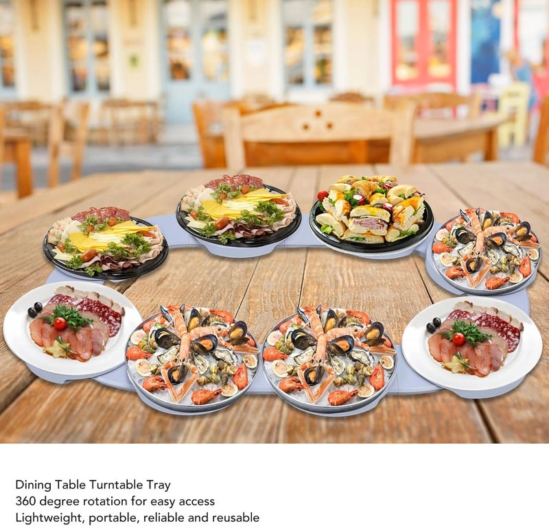 KRLZ KRLZ Lazy Susan Turntable Tabletop Rotating Serving Tray Dining Table Dining Table Rotating Tray Portable Meal Outdoor Dishes Home Long Table Turntable Multifunctional Reusable  - Image 3