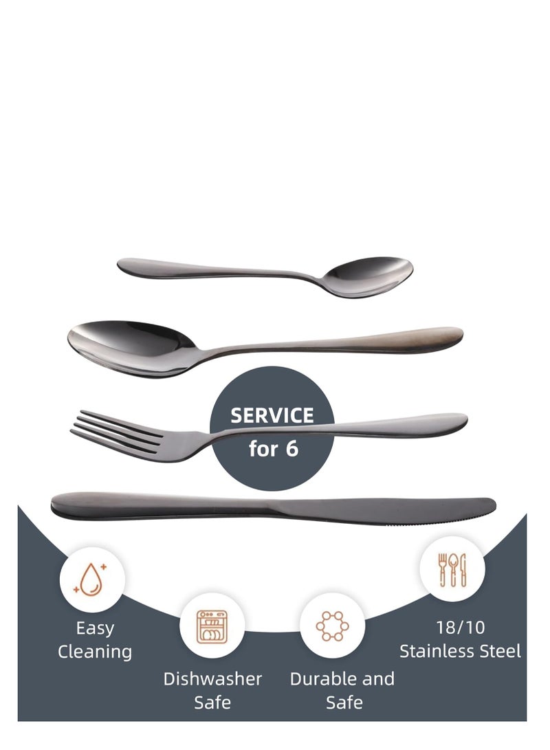 Y&D 24-Piece Steak Knife Fork Spoon Cutlery Gift Box Set  - Image 5