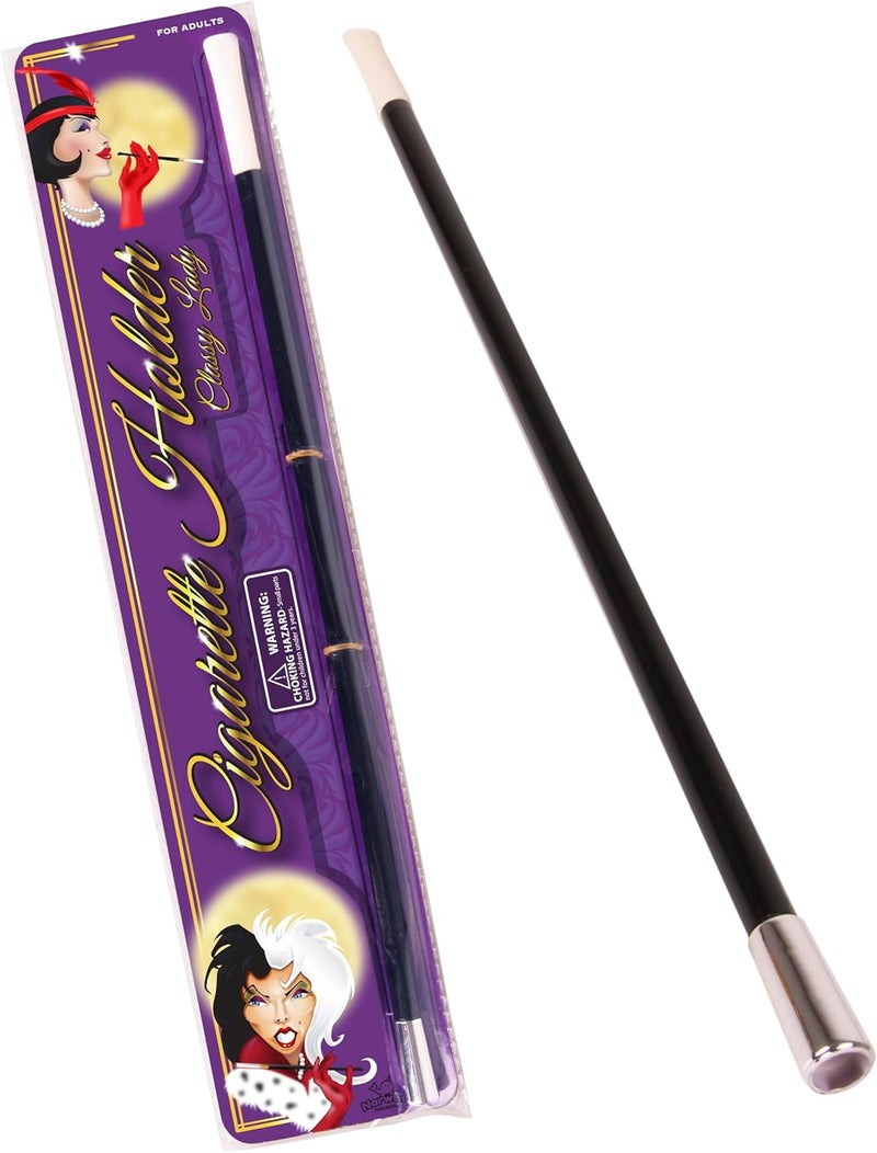KANGAROO Long Black Fake Cigarette Holder Stick Extender Costume Accessories Toy 13 Inches - 1920s Flapper Cigarette Holder for Women - 20s Theme, Christmas and New Year Vintage Cosplay Dress up Prop - Image 3