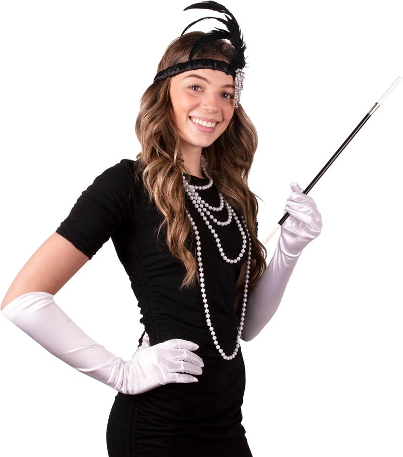 KANGAROO Long Black Fake Cigarette Holder Stick Extender Costume Accessories Toy 13 Inches - 1920s Flapper Cigarette Holder for Women - 20s Theme, Christmas and New Year Vintage Cosplay Dress up Prop - Image 2