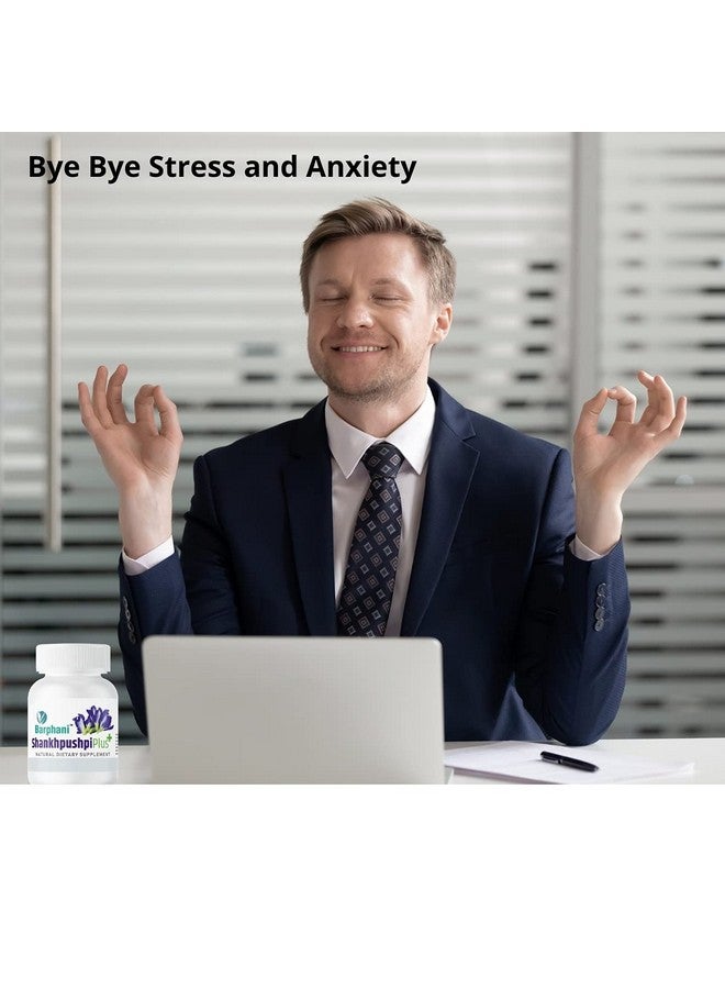 Barphani Shankhpushpi Plus A Natural, Researched, Herbal Brain Health Supplement for Brain Memory Stress induced Vitiligo Psoriasis Eczema with goodness of Shankhpushpi, Bacopa monnieri Brahmi, Mulethi, Vacha - 60 tablets - Image 5