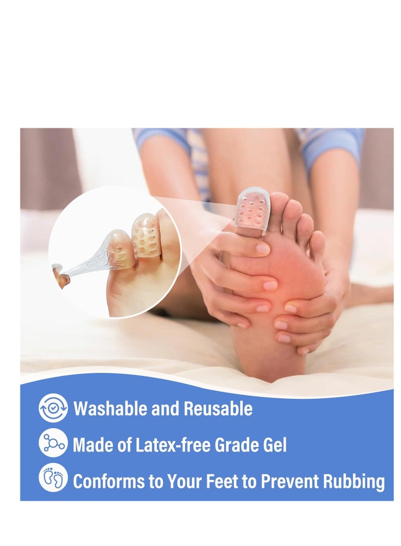 5pcs Toe Protectors, Silicone Toe Caps, Anti-Friction Small Toe Sleeve Protectors for Pain Relief, Breathable Toe Covers for Ingrown Toenails, Corns, Prevent Blister, Hammer Toes - Image 4