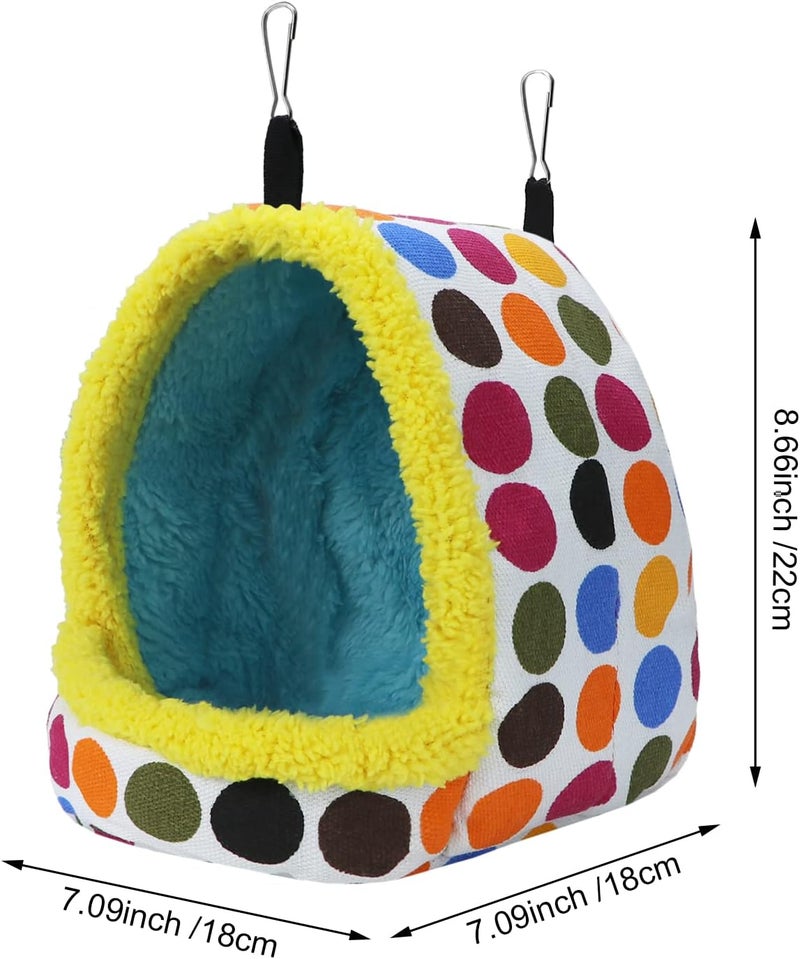 Litewoo Bird Hanging Hammock Winter Warm Parrot Nest House Bed Plush Snuggle Pet Cave Hammock Toy for Conure Lovebird Budgie Parakeet Cockatiel Cage Accessory (Large) - Image 2