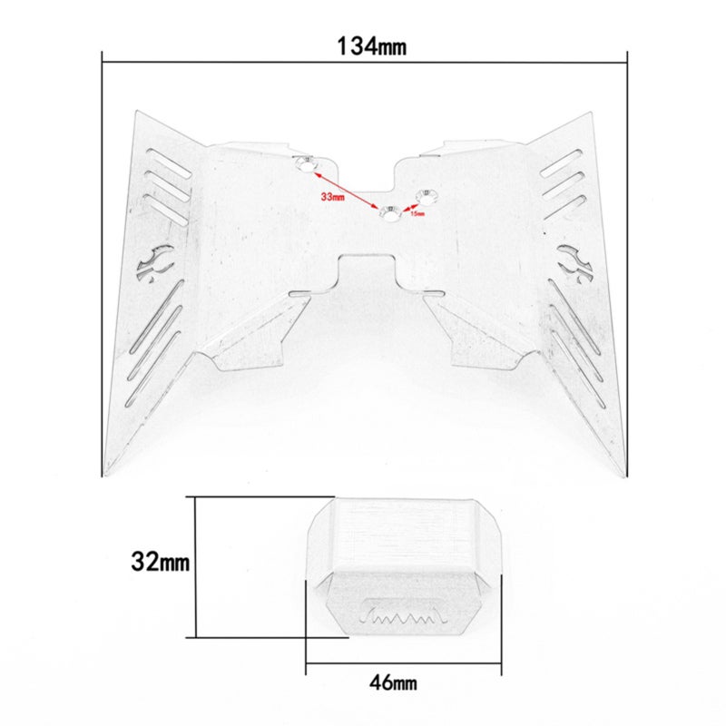 1/10 Rc Car Chassis Protection Plate: Black Stainless Steel High Strength Durable Frame Accessory - Deformation Resistant Scratch Proof Replacement for Axial Capra 1.9 UTB AXI03004 Rc Car Enthusiasts - Image 3