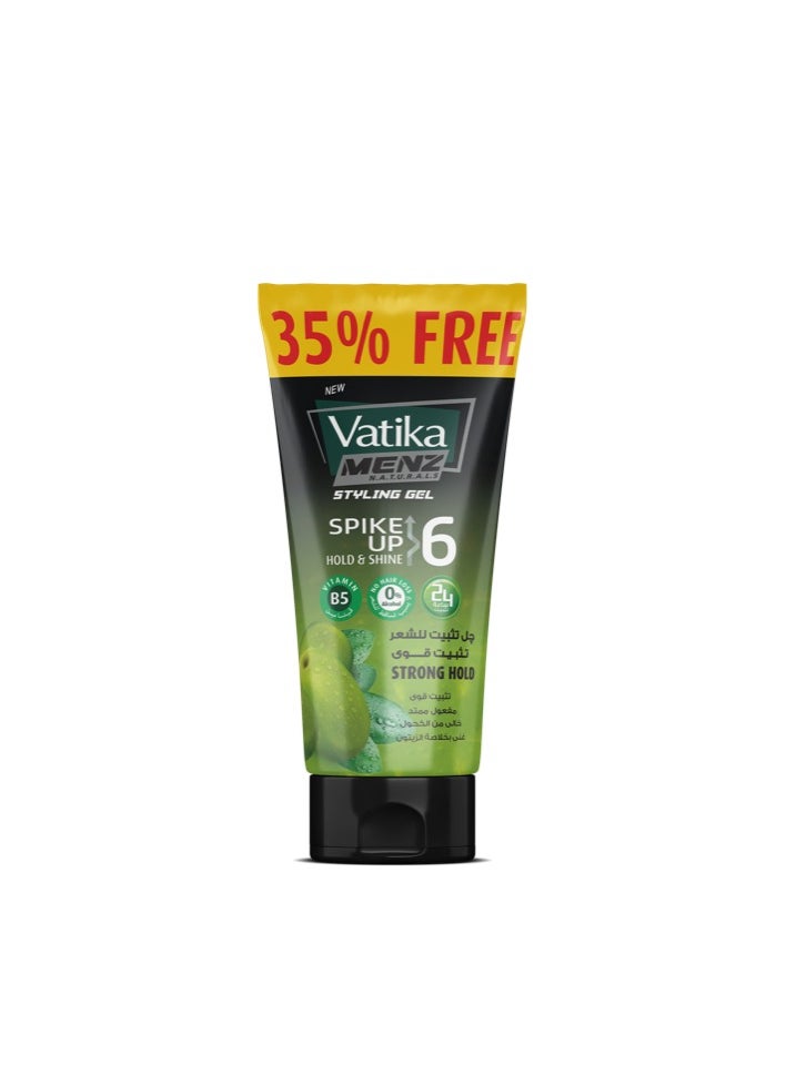 VATIKA Vatika Naturals Menz Styling Hair Gel 185ml +35% | Strong Hold & High Shine | Easy to Style 