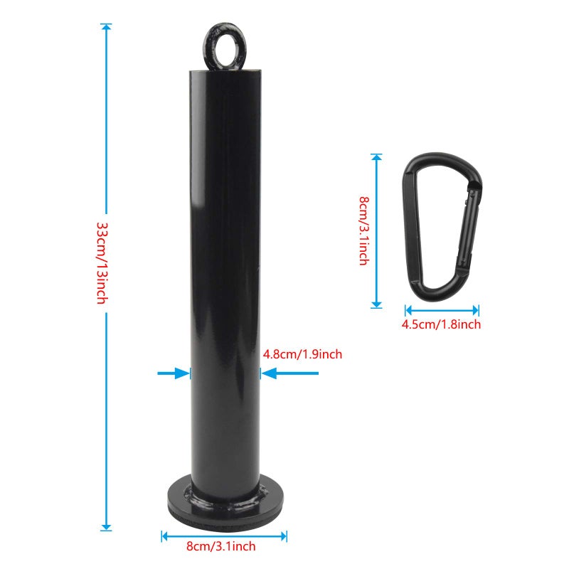 LFJ Weight Loading Pin with Carabiner fit 1 inch and 2 inch Olympic Weight Plate for Cable Pulley System LAT Pulldown (Olympic Plates Loading Pin) - Image 2
