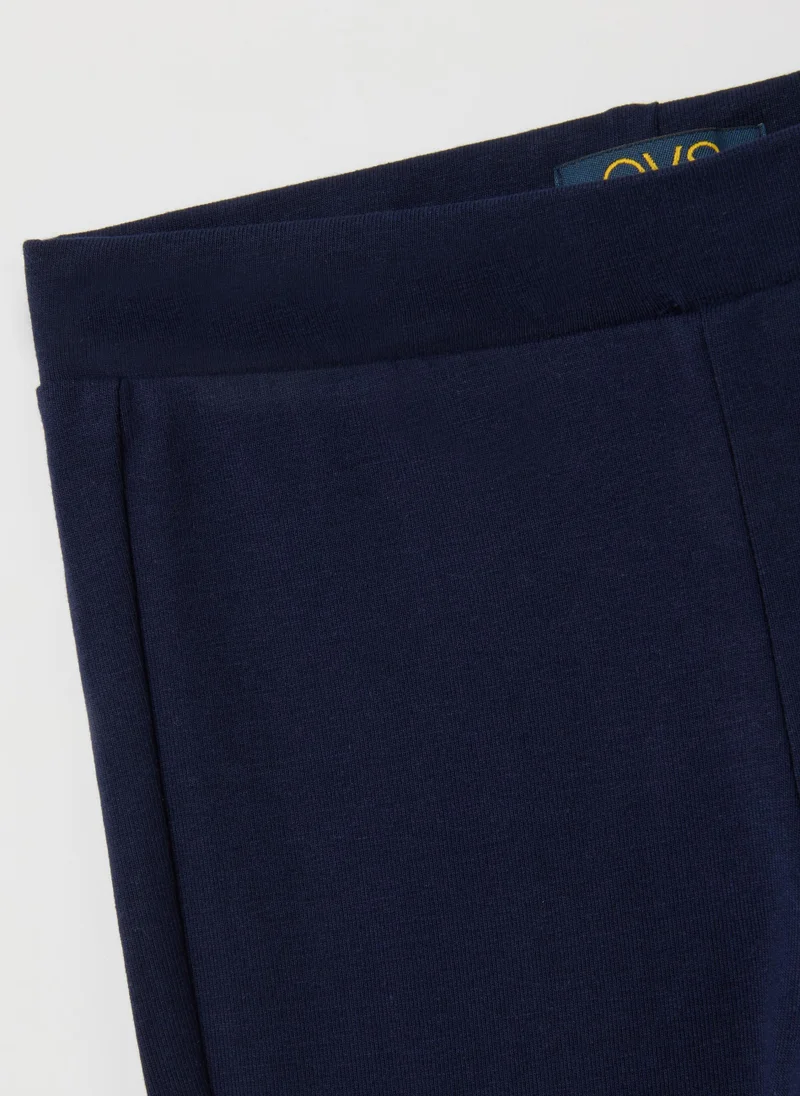 Ovs OVS Girls' Blue Cotton Blend Flare Trousers