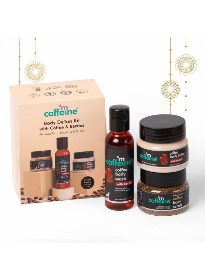 MCaffeine Body Care Gift Set With Berries Body Wash, Body Scrub & Body Butter | Gift Set For Men And Women | Birthday Anniversary Wife Couples Gift Box With 3 Travel Sized Premium Mcaffeine Products | Christmas Secret Santa Gift Hamper  - Image 1