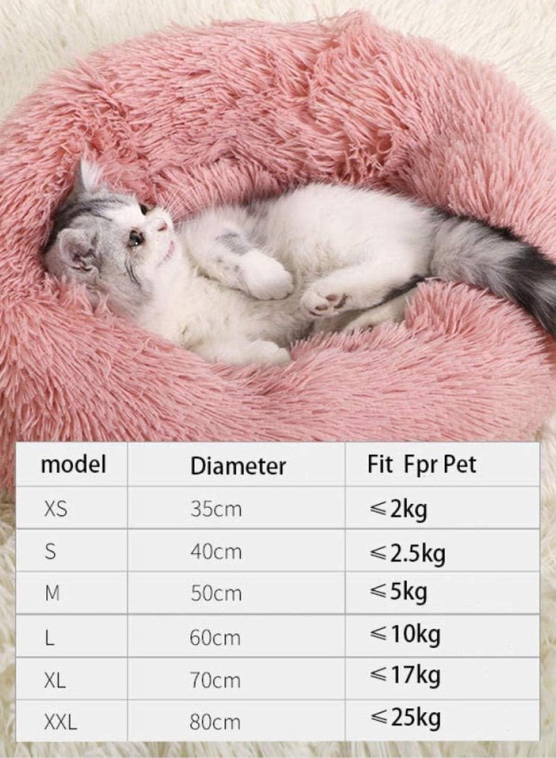GGOOT Chihuahua Round long wool pets accessories plush dog bed kennels for dogs Pet bed for cat cats products for pets supplies-Rose_color_L__ Learned extensively - Image 1