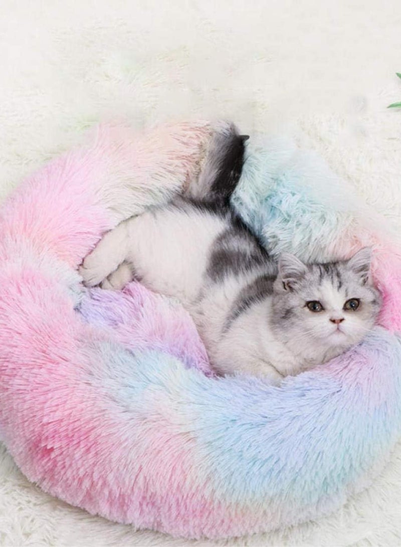 GGOOT Chihuahua Round long wool pets accessories plush dog bed kennels for dogs Pet bed for cat cats products for pets supplies-Rose_color_L__ Learned extensively - Image 4