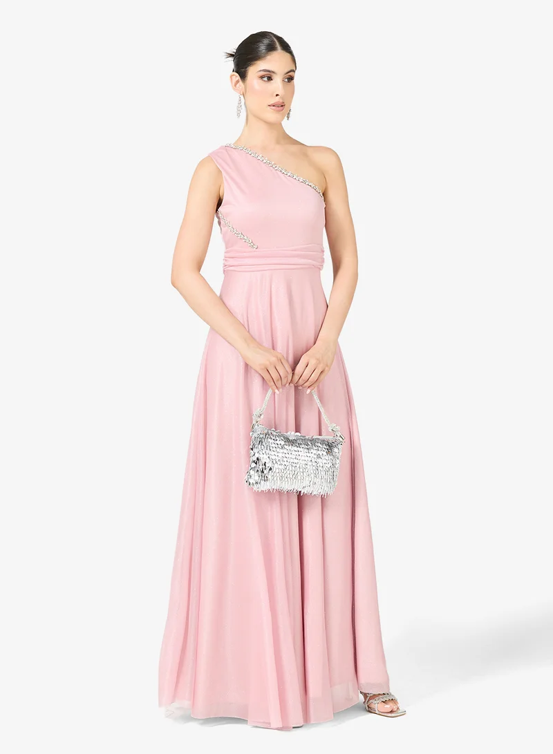 Ella Limited Edition One Shoulder Shimmer Dress With Embellishment