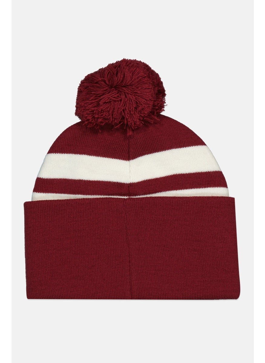 Women Embroidered Logo Pom Pom Beanie Hat, Maroon - pzsku/ZD5305014AF2F77655F57Z/45/_/1738161000/6f801c26-97dd-46bb-b4dd-0e7eadbda9bb