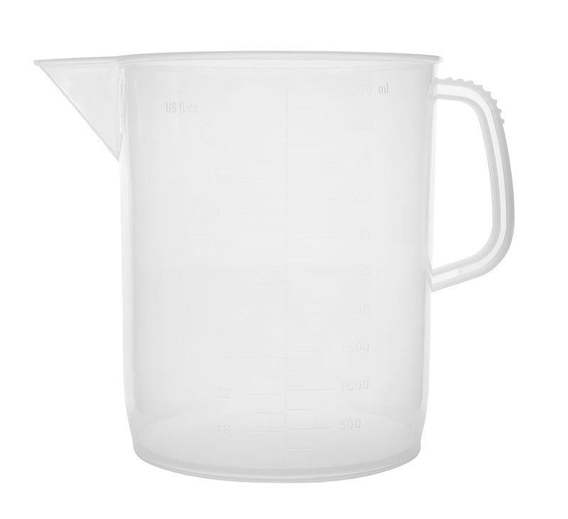 Eisco Labs 5 Liter Polypropylene Beaker with Handle and Spout 250ml Graduations - Image 2