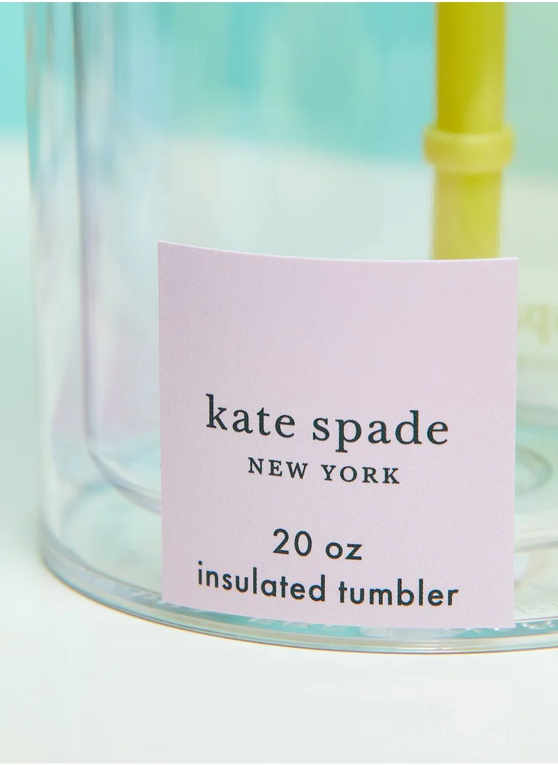 Kate Spade Monogram Tumbler With Straw - L