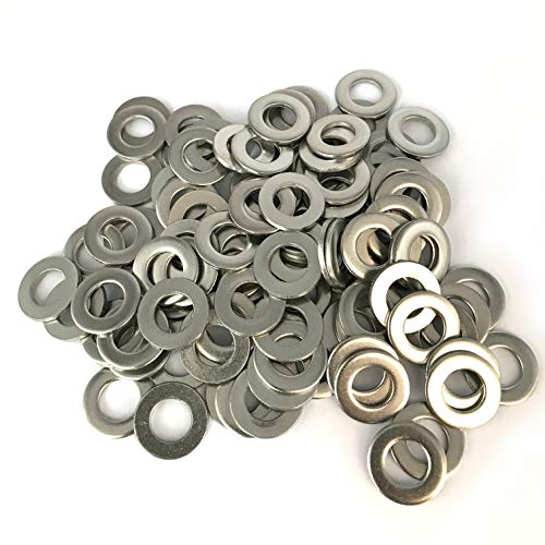 NACX M10 Flat Washer, 304 Stainless Steel, 10mm ID, 20mm OD, 2mm Thickness, Plain Finish, for Bolt and Screw (Pack of 100) - Image 1