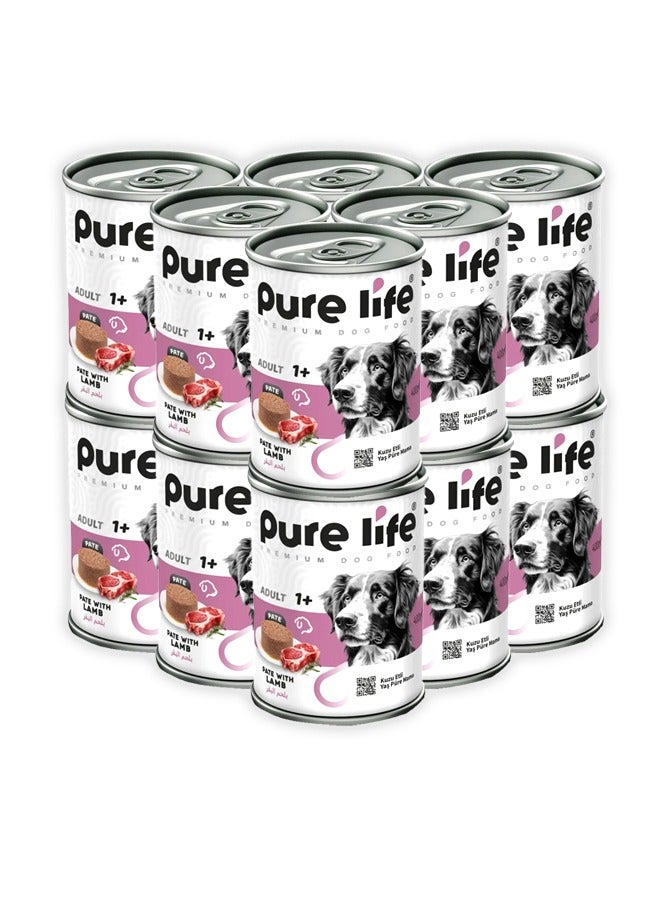 Pure Life Premium Pate With Lamb Adult Dog Food - 400G (Pack Of 12) - Image 1