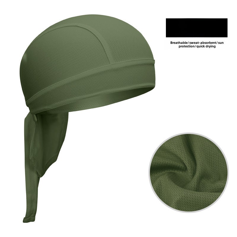 Generic XINTOWN Quick-Dry Cycling Cap Pirate Bandana Helmet Liner Army Green 