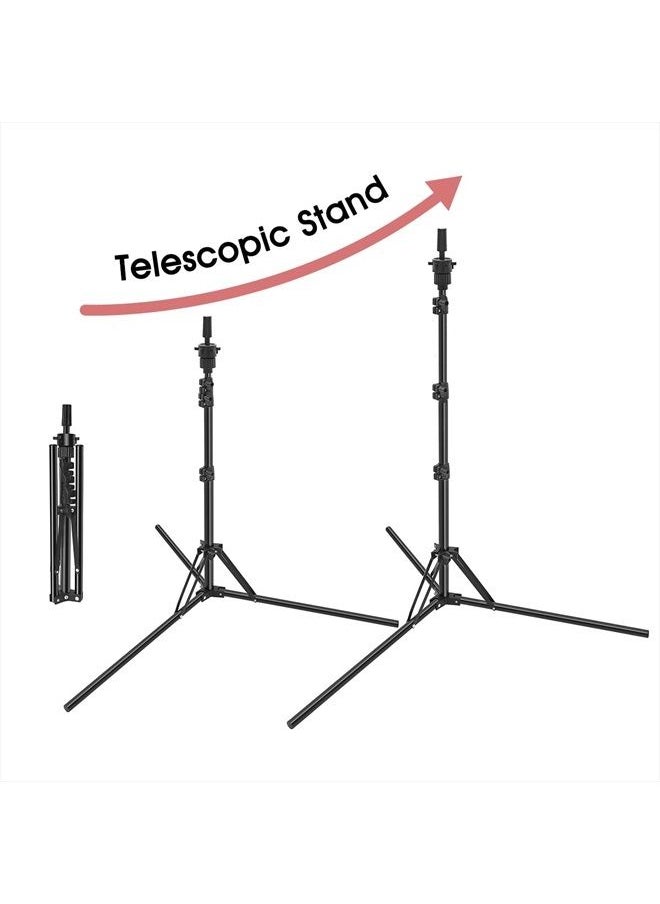MEIBR - Mannequin Head Stand Adjustable Wig Stand Tripod for Hairdressing Training,Cosmetology Mannequin Training Professional Metal Support Tripod (Black) - Image 1
