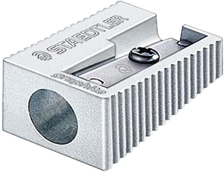 Staedtler 510 10 Manual Metallic Pencil Sharpener with Precision Blade