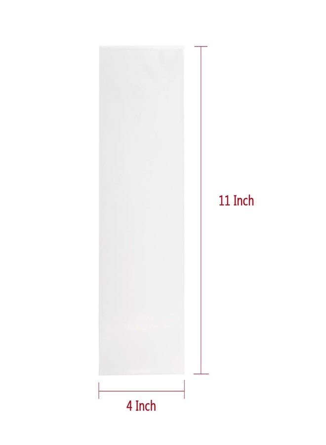 Volanic 100PCS Clear Treat Bags 4X11 Inches OPP Cello Cellophane Flat Bag With Colorful Twist Ties For Wedding Gift Candy Cookie Bakery Dessert Wrap - Image 2