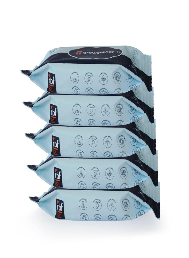Growgether 99.9% Water Wipes (5 Wipes) Baby Care Travel Combo | Travel Friendly Sample Kit | Gentle Baby Essentials for Parents - Pack of 5 - Image 2