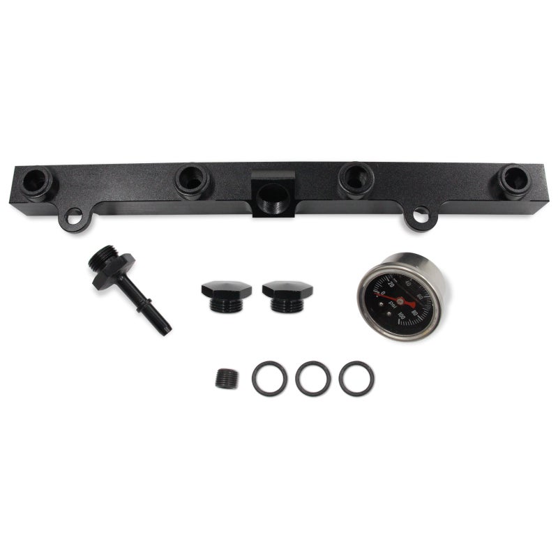 Fuel Rail: Black Premium Aluminum Alloy - High Reliability K Series Fuel Rail for Acura RSX 2002-2006, Honda Civic SI 2001-2005 - Image 1