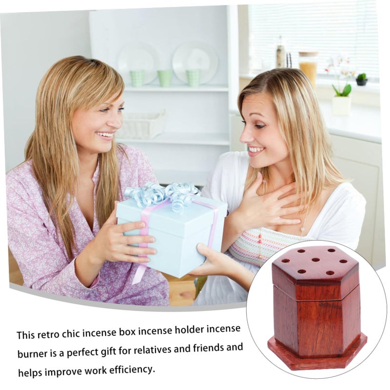 Hexagonal Incense Burner Ornament 2PCS Set For Study Living Room - Image 3