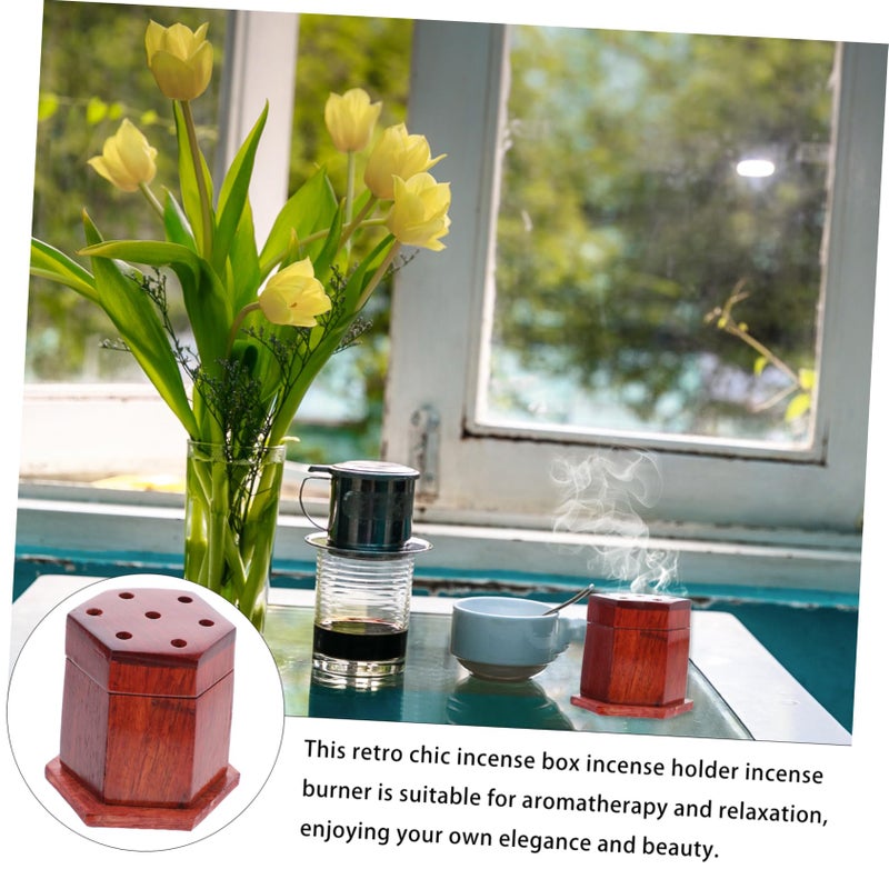 Hexagonal Incense Burner Ornament 2PCS Set For Study Living Room - Image 4