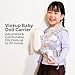 Vlokup Baby Doll Carrier Adjustable Doll Carrier for Little Girls Front Back Wear Made with Soft Fabric Fits Dolls Stuffed Animals up to 20 Inches Wildflower WoodlandAnimal - Image 4