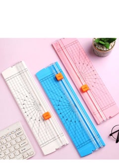 MEDOOSI Multi-Functional A5 Paper Cutter blue white pink  - Image 1