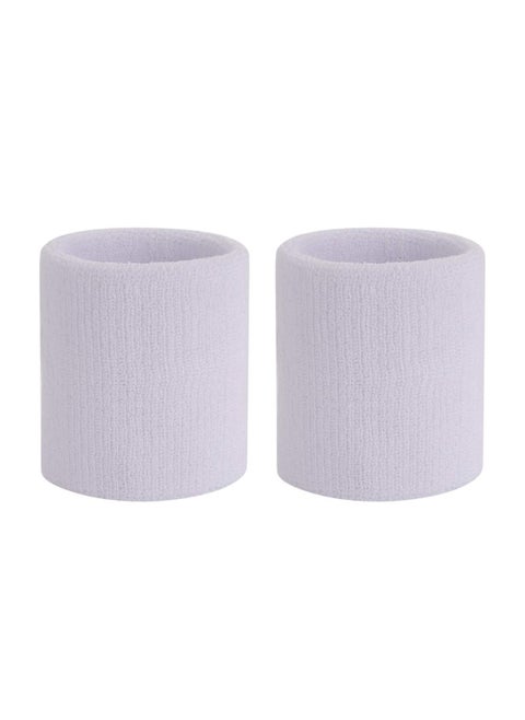 Joker Sweatproof Terry Cloth Moisture Wicking Hand and Wrist Wraps Set for Workout, Basketball, White