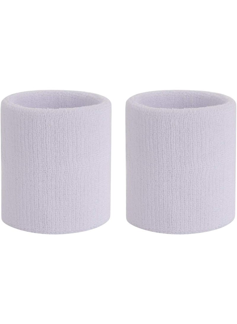Joker Sweatproof Terry Cloth Moisture Wicking Hand and Wrist Wraps Set for Workout, Basketball, White