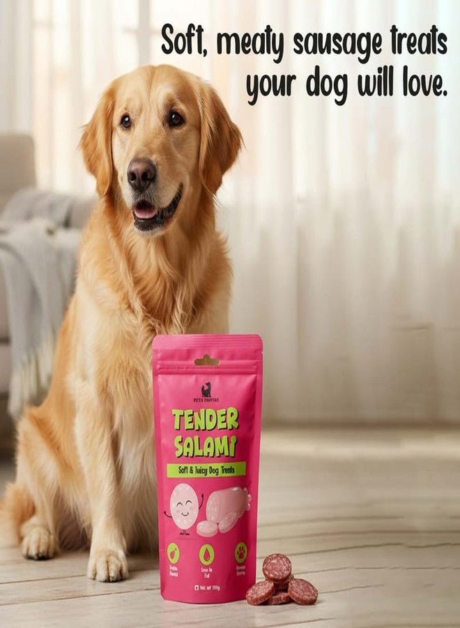 PETS EMPIRE Tender Salami Dog Treats, 100g | Soft & Juicy Chicken Dog Snacks | High Protein Chewy Treats for Dogs | Healthy Training Rewards for Puppies & Adult Dogs - Image 4