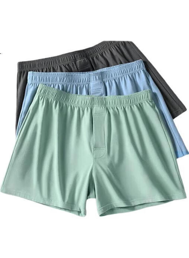 Threegun 【Pure Cotton Plus Size Loose Fit】Father'S Day Arrow Pants Cotton Home Shorts Beach Men'S Underwear Home Pants - Image 3