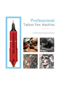 Generic 1-Set Tattoo Kit,Tattoo Pen Rotary Tattoo Machine Tattoo Set with Tattoo Needles Bandage and Gloves and 5 Pieces Tattoo Transfer Paper,Tattoo Machine Colour Red  - Image 3