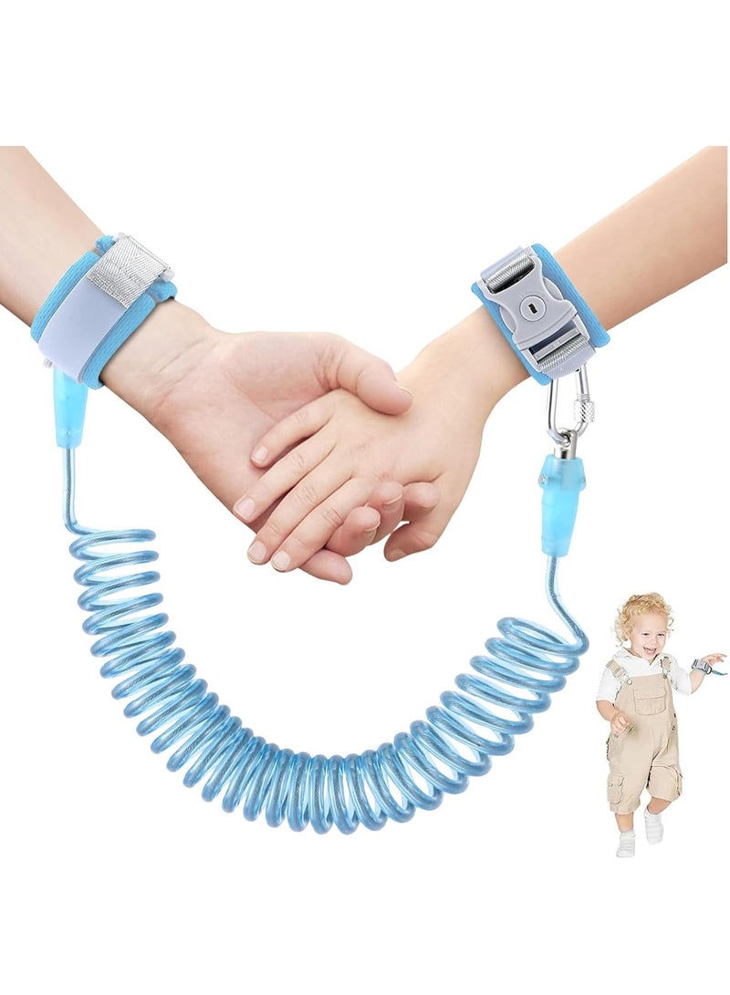 Adjustable Baby Safety Reins, 360 ° Lossless Rotating Wrist Loop with Safety Lock, Comfortable Wristband (Blue) Suitable for Toddlers to Learn Walking, Outdoor Activities, And Travel - Image 1