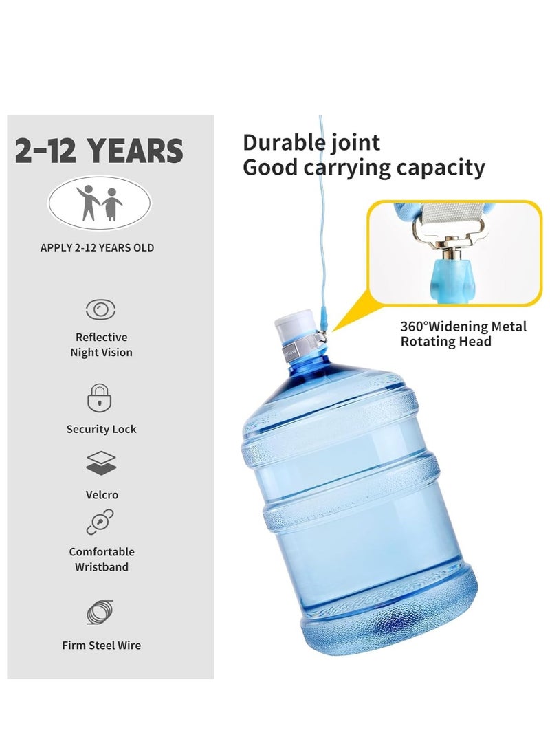 Adjustable Baby Safety Reins, 360 ° Lossless Rotating Wrist Loop with Safety Lock, Comfortable Wristband (Blue) Suitable for Toddlers to Learn Walking, Outdoor Activities, And Travel - Image 5